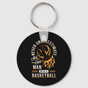 The Power Of Old Man With A Basketball Keychain