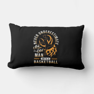 The Power Of Old Man With A Basketball Lumbar Pillow