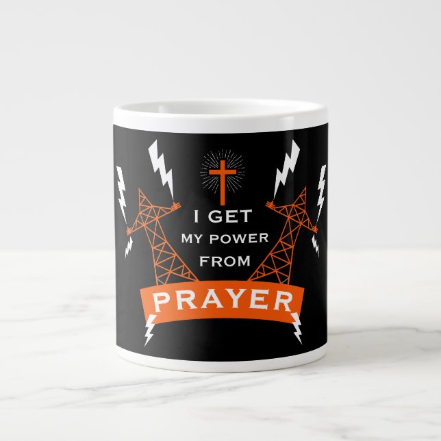 The Power Of Prayer Large Coffee Mug (Front)