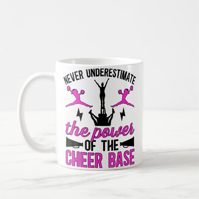 The Power Of The Cheer Base Cheerleading Base Coffee Mug (Left)