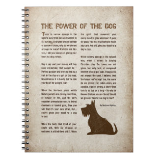 The Power of the Dog Poem - Rudyard Kipling  Notebook