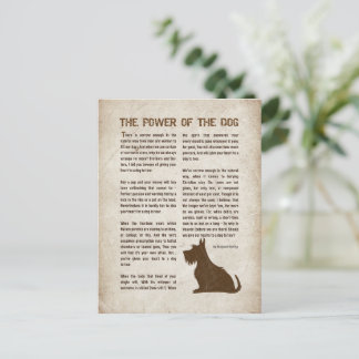 The Power of the Dog Poem - Rudyard Kipling  Postcard