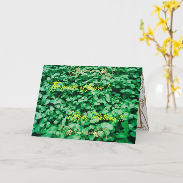The Power of the Flower Card (Yellow Flower)