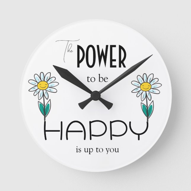 THE POWER TO BE HAPPY IS UP TO YOU CLOCK (Front)