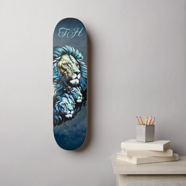 The Powerful Presence of Lions Skateboard (Wall Art)