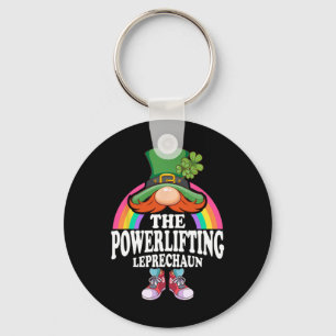 The Powerlifting Leprechaun St Patricks Day Costum Keychain