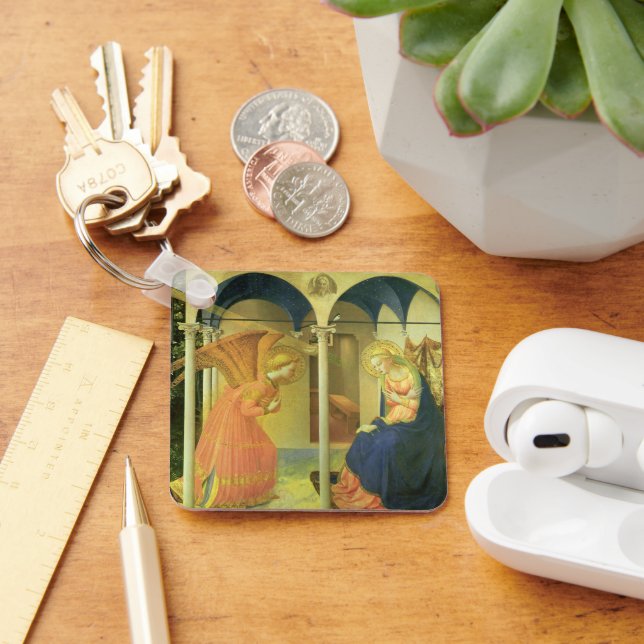 The Prado Annunciation by Fra Angelico Keychain (Desk)