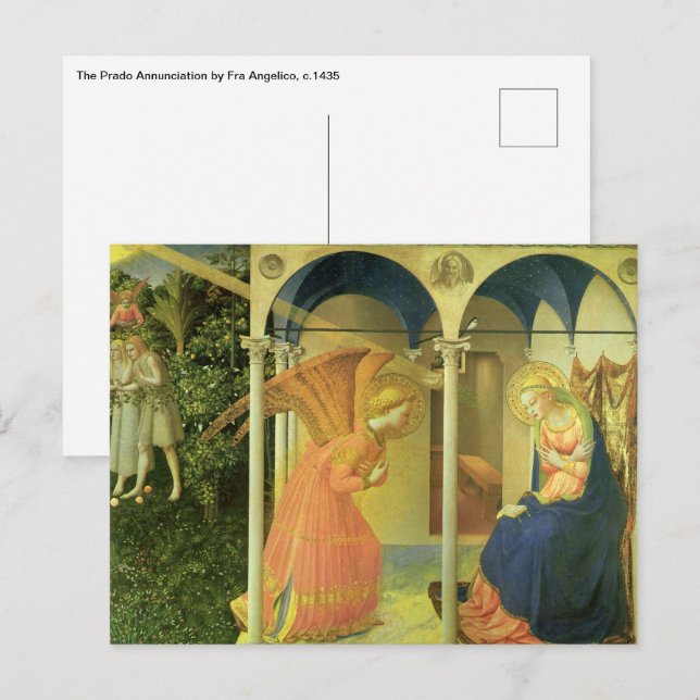 The Prado Annunciation by Fra Angelico Postcard (Front/Back)