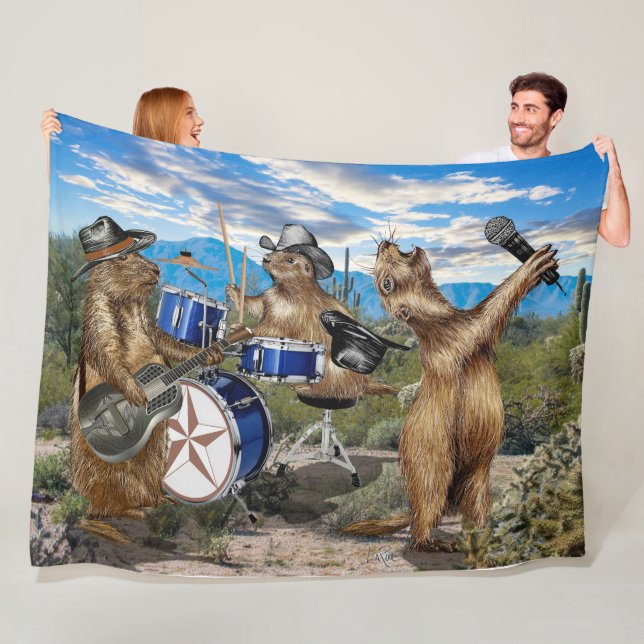 The Prairie Dogs Live! Fleece Blanket (In Situ)