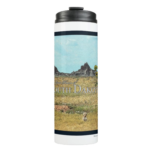 The Prairie Lands of South Dakota Thermal Tumbler (Front)
