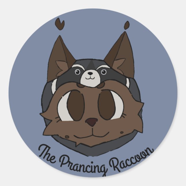 The Prancing Raccoon Spirit Sticker (Front)