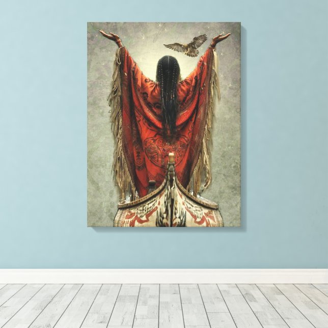 The Prayer - Wrapped Canvas (Insitu(Wood Floor))