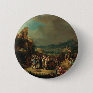 The Preaching of John the Baptist by Bartholomeus 2 Inch Round Button