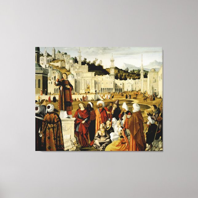 The Preaching of Saint Stephen in Jerusalem Canvas Print (Front)