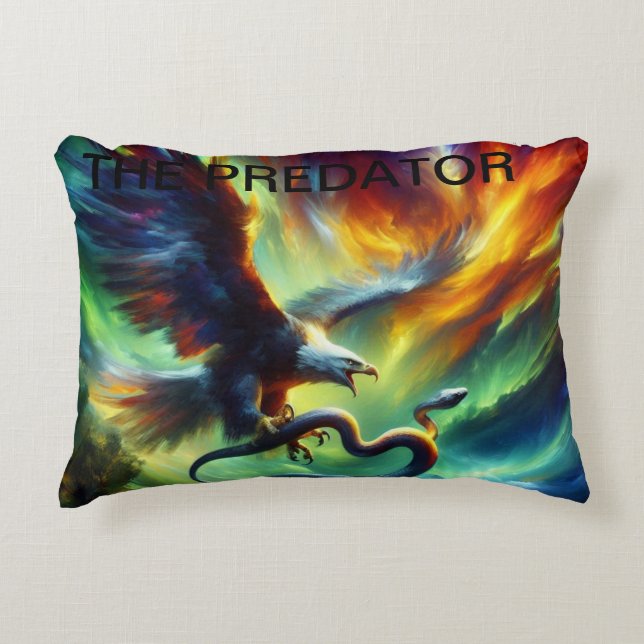  The Predator and the Prey" Accent Pillow (Front)