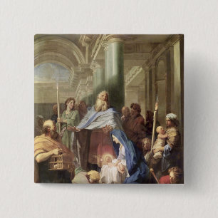 The Presentation in the Temple, 1692 2 Inch Square Button