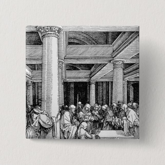 The Presentation in the Temple, c.1503/4 2 Inch Square Button (Front)