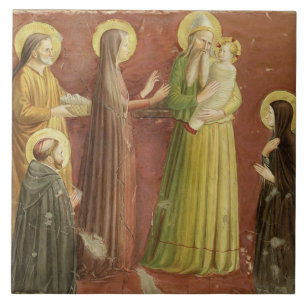The Presentation in the Temple, from a series of p Tile