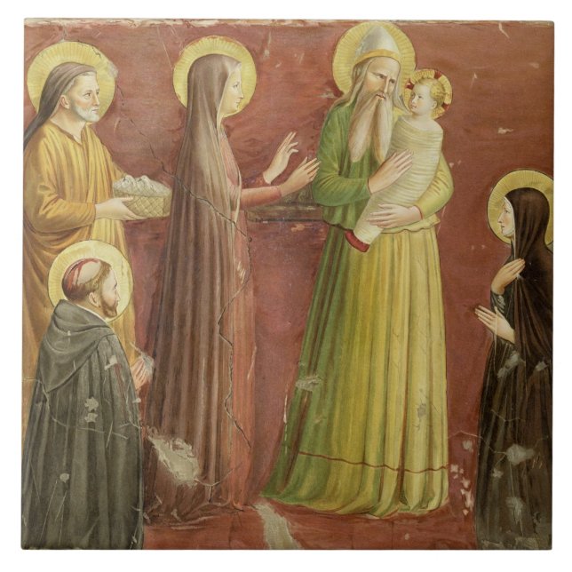 The Presentation in the Temple, from a series of p Tile (Front)