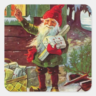 “The Presents Have Arrived” by Jenny Nystrom Square Sticker
