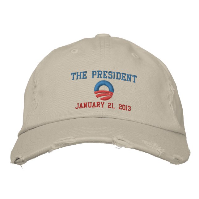 The President 1/21/13 Inauguration Day Embroidered Hat (Front)
