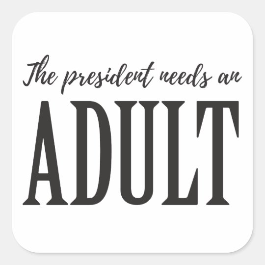 The President Needs an Adult snarky stickers