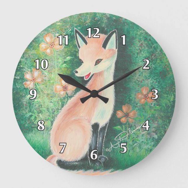 The Pretty Little Fox Large Clock (Front)