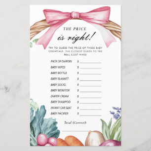 The Price is Right Locally Grown Baby Shower Game