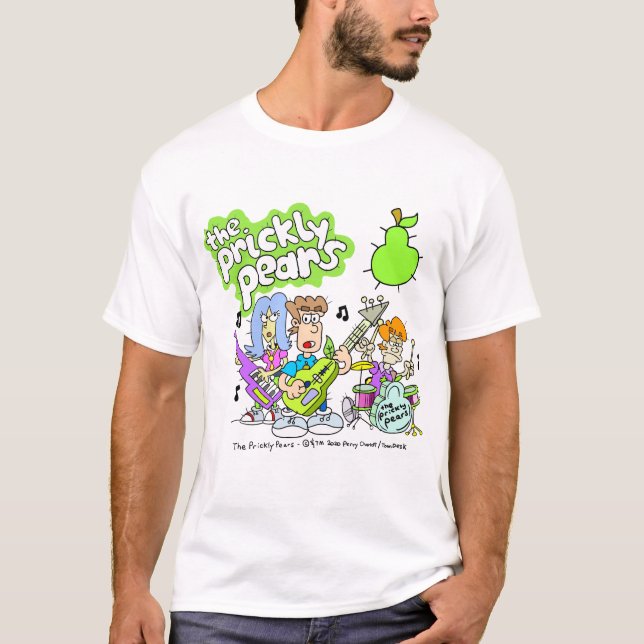 the Prickly Pears Cartoon Pop Rock Band T-Shirt (Front)