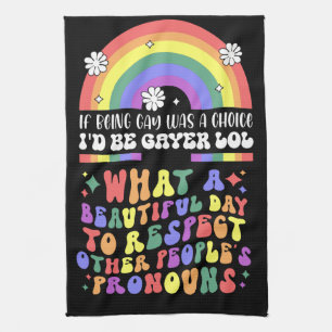 The Pride Month  with rainbow Kitchen Towel
