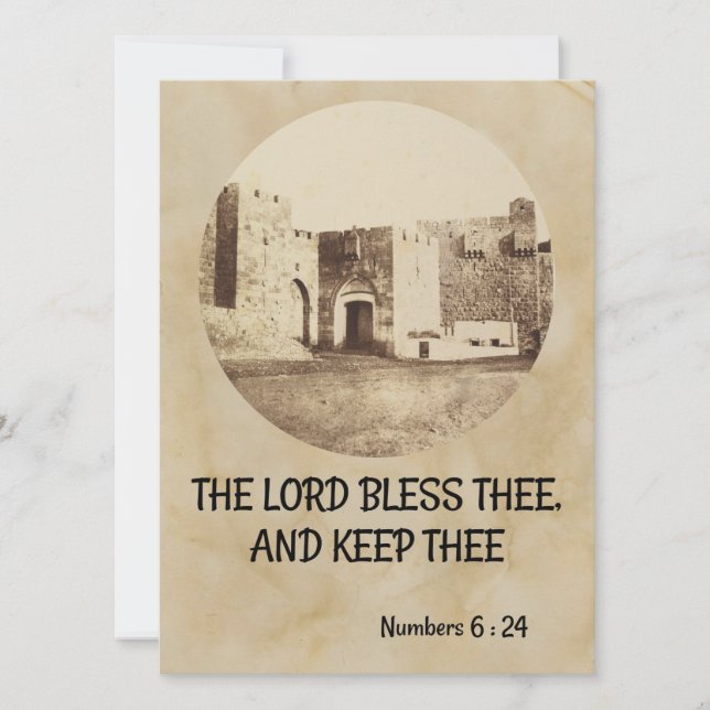 The Priestly Blessing on a Biblical Jerusalem card (Front)