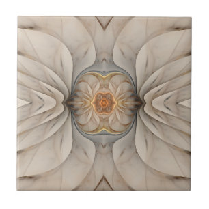The Primal Om Abstract Floral Tile