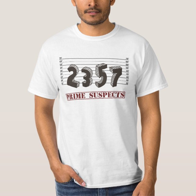 The Prime Number Suspects T-Shirt (Front)