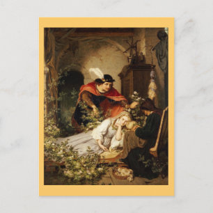 The Prince Leans Toward Sleeping Beauty Postcard