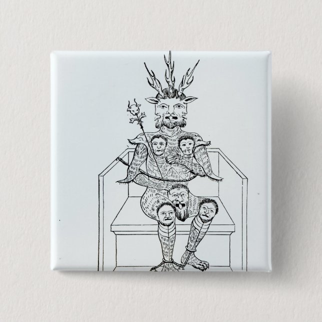 The Prince of Darkness 2 Inch Square Button (Front)