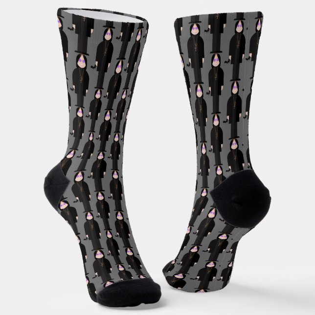 The Prince of Darkness – Rock Legend Pattern Crew Socks (Angled)