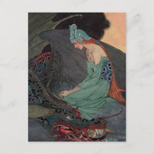 “The Princess and The Dragon” by Elenore Abbott Postcard