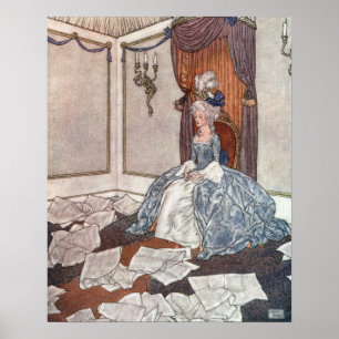 The Princess and the Newspapers by Edmund Dulac Poster