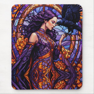 The Princess and the Raven Mouse Pad