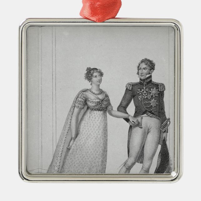 The Princess Charlotte of Wales and Prince Metal Ornament (Front)