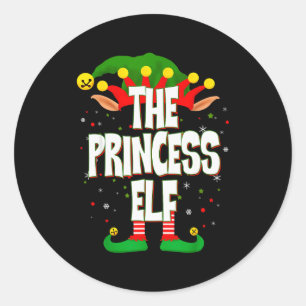 The Princess Elf Christmas Classic Round Sticker