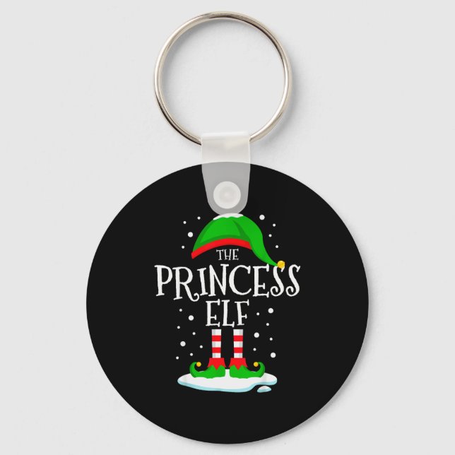 The Princess Elf Christmas Family Matching Xmas Wo Keychain (Front)