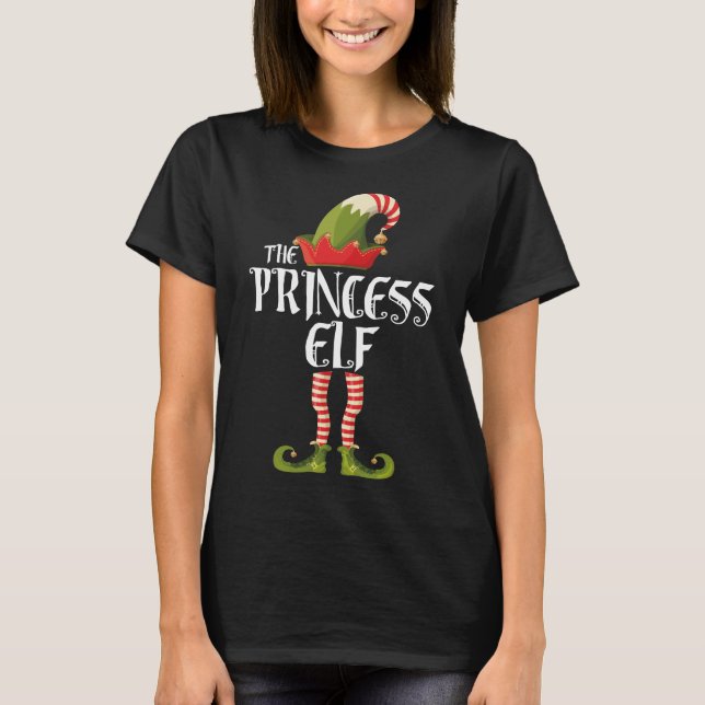 the princess elf family elf matching christmas T-Shirt (Front)