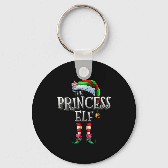 The Princess Elf Shirt Matching Family Funny Chris Keychain (Front)