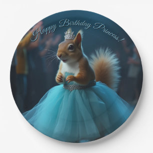 The Princess Squirrel Paper Plate