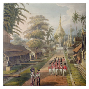 The Principal Approach to the Great Dagon Pagoda a Tile