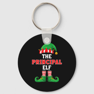 The Principal Elf Christmas For Principal School P Keychain