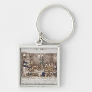 The Prison, 1858 (coloured engraving) Keychain