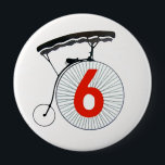 The Prisoner Number 6 4 Inch Round Button<br><div class="desc">"You are,  Number Six!"</div>