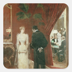 The Private Conversation, 1904 Square Sticker